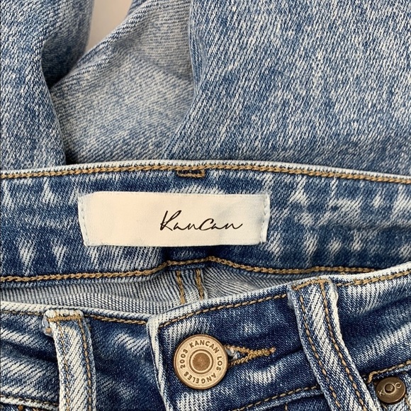 KanCan Estilo skinny ankle cropped jeans distressed raw hem shredded knee 25 3 - Picture 7 of 7